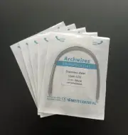 5Packs Dental Orthodontic Stainless Steel Arcos Arch Wires Round Wires Natural