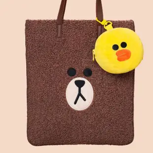 【LINE FRIENDS】經典寵物毛絨拾便包(拾便包 熊大收納包)