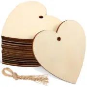 50 Pcs Wood Chips Blank Heart Ornaments Foam Cutouts Hearts Bulk