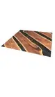 Black Epoxy Resin Walnut Table Top Custom Order For Dinning Room & Bar
