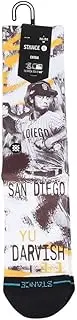 [Stance] 01003 YU DARVISH STREAK BROWN Socks, BROWN (01003), L