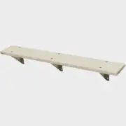 Mako Boat Battery Tray Shelf 165757 | 234 CC 32 1/4 x 4 3/4 Inch Starboard