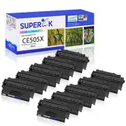 10PK CE505X 05X Toner Cartridge for HP LaserJet P2050 P2055dn High Yield Printer