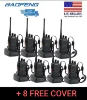 8x Baofeng BF-888S UHF CTCSS 5W Handheld 2-way Ham Radio HT Walkie Talkie