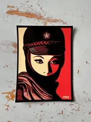 Obey Giant Shepard Fairey Vinyl Art Sticker Print Poster Mujer Fatale Peace Girl