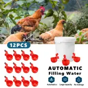 12X Waterer Drinking Bowl Poultry Automatic Chicken Water Cup Feeder Drinker SQS