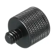 Mic Stand Adapter M6 Female x 1/4 Male Camera Screw Thread Adapter Black