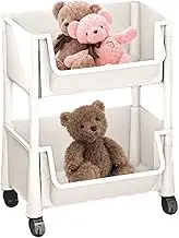 Rolling Cart Organizer - Rolling Book Cart, Floor Storage Cabinet | Rolling Cart Organizer Classroom Book Multi-Layer Rolling Cart with Wheels, Toy Stationery Snack Organizer for Small Rooms Small