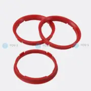 3 x Centring Ring Spacer Rings Alloy Wheels 73,0 66,45 Dark Red Eg for Audi
