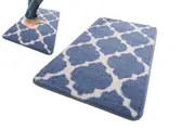 Kitchen Absorbent Floor Mats Non-Slip Washable Kitchen Resist Dirt Runner Mats For Hallway-Blue