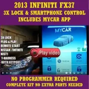 Plug & Play Remote Start Fits 2013 INFINITI FX37 includes MYCAR SMARTPHONE APP