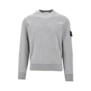 [STONE ISLAND] STONE ISLAND Logo badge crewneck sweatshirt Man L L Grey