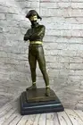 Art Deco Gilt Bronze Jester By S. Marceaux. Home Office Decoration Decor