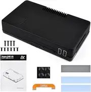 Waveshare Argon One V5 Case for Raspberry Pi 5, Dual M.2 NVMe PCIe Slots, Aluminum Alloy Case, Built-in Cooling Fan, Compatible with Standard Raspberry Pi Hats