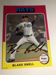 2019 Topps Archives Jumbo 5x7 Blake Snell Rays 156 07/49
