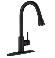 ruiling Pull Down Kitchen Faucets Single-Handle Pull-Down Lead-Free Matte Black
