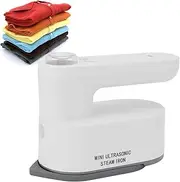 Mini Iron with Steam, Portable Mini Heat Press Machine with Base, 30s Fast Heating, 2 Level Temperature Adjustment, Dry Wet Handheld Rechargeable Iron for Home Travel