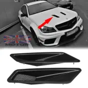 Fit Mercedes W204 C63 AMG Bonnet Vent Hood Vent Air Vents Scoop Duct Gloss Black