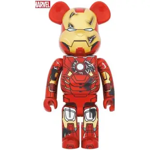 （現貨）BE@RBRICK 庫柏力克熊 鋼鐵人 戰損版 Ver. 1000% 玩具有毒