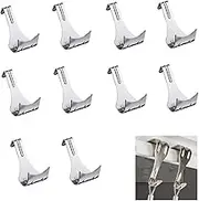20PCS S-Shaped Picture Rail Hooks - Metal Dado Rail Hangers for Wall Pictures, Art Gallery Displays, Billboards, and More - Silver, Nickel Plated