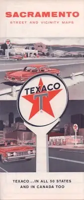 1961 Texaco Road Map: Sacramento NOS