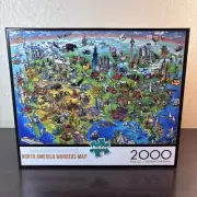 North America Wonders Map 2000 Piece Jigsaw Puzzle Buffalo Games