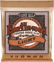 Earthwood Light Phosphor Bronze Acoustic Guitar Strings, 11-52 Gauge (P02148)