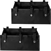 1/2Pc Large Rollator Walker Basket, Rollator Walkers Storage Bag, Foldable Walker Basket, Oxford Cloth Under Seat Rollator Bag Basket for Seniors Women Men, 33x23x15cm, black (2pcs)