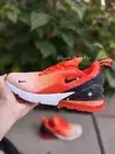 Women's Nike Air Max 270 Orange Sneakers made with Swarovski Crystals Custom