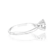 Luminesce Lab Grown Sterling Silver 2 Carat Diamond Solitaire Ring, M
