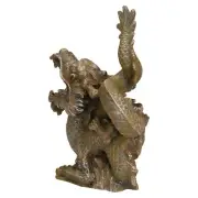 Aquatic Aquarium Decor Aged Golden Dragon Medium Fish Tank Ornament