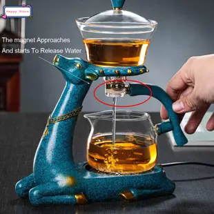 Creative deer glass teapot heat-resistant glass teapot tea m