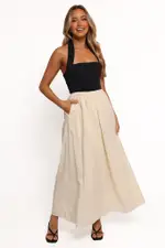 [PUP4] Jayden Maxi Dress - Black Cream M black