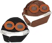 [SHERCHPRY] 2pcs Boys and Girls Cotton Hat Decorative Pilots Theme Warm Hat for Boys Girls