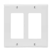 Wall Plate Light Switch Cover Dual 2 Gang Decorator Faceplate Frame White