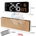 16" Digital Large Desk Alarm Wall Clock LED Display With Calendar Temperature AU