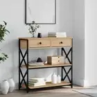 Console Table Sonoma Oak 75x28x75 cm Engineered Wood vidaXL