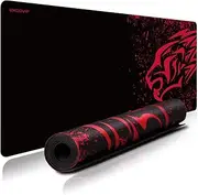 EXCO Red Gaming Mouse Pad,700 x 300mm Large Anime Keyboard and Mouse Mat with Non-Slip Rubber Base,Personalized Design Computer Desk Pad,Office Desk Protector Cover for Laptop 3521