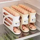 Slide-style Egg Box Multi-layer Fridge Storage Rack with Automatic