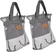 [BESTYASH] 2pcs Portable Mesh Toiletry Bag Quick Dry Folding Shower Tote Bags for Travel Beach Gym and Camping Durable and Practical Storage for Cosmetics and Personal Items