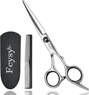 Fcysy Professional 6 Inch Hair Scissors Barber Shears, Haircutting Scissors with Comb, Salon Hair Shears for Men, Women & Pets