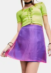 [dELiA*s by Dolls Kill] Mega Cutie Organza Overlay Mini Skirt