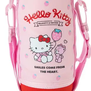 大賀屋 日貨 Hello kitty 兩用 不鏽鋼水壺 保溫瓶 保溫 保冰 水壺 不鏽鋼 凱蒂貓 正版 L00010875