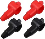 DONFAMDS 4Pcs Battery Terminal Protection Kit Flame Retardant Covers for Positive Negative Terminals Durable Insulated Battery Caps for Cars Trucks Suvs Motorcycles and Boats