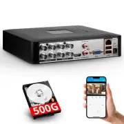 8 Channel DVR Recorder with 500G Hard Drive Home Surveillance Camera System