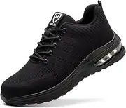 [Ebsty] Safety Shoes Men Women Work Shoes Lightweight Sporty Steel Cap Shoes Breathable Non-Slip Protective Shoes