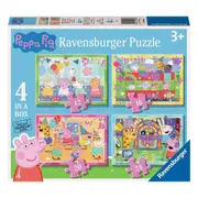 Ravensburger Peppa Pig 4 in a Box 12, 16, 20, and 24 Piece Jigsaw Puzzle