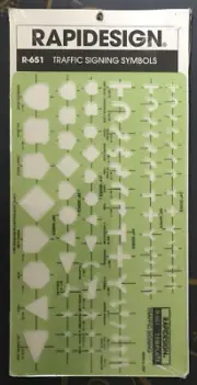Berol Rapidesign Template - Traffic Signing Symbols - R-651