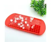 160 Grid Silicone Ice Cube Tray, Squares Mini Small Food Grade Ice Mold, Blue