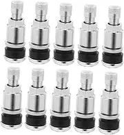 Generic Automotive Valve Components 12pc Tire Valve Stem Caps Set for Car Bikes and Tractor Stainless Steel Wheel Valve Extension